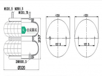 印度塔塔卡車(chē)空氣彈簧氣囊 in India Tata Truck Air Spring Airbag JW2E22-3 114301 113334 2B22R TATA 886732000002