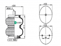 印度塔塔卡車(chē)空氣彈簧氣囊 in India Tata Truck Air Spring Airbag JW2E200-19P01 114001 113475 2B12R TATA 886732000005
